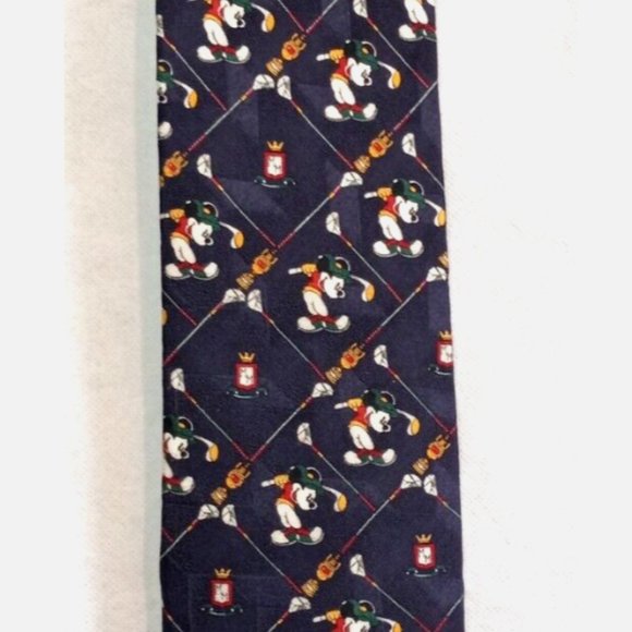 Vintage Disney Silk Neck Ties Lot of 3 Golf Theme 100% Silk Authentic - Picture 6 of 6